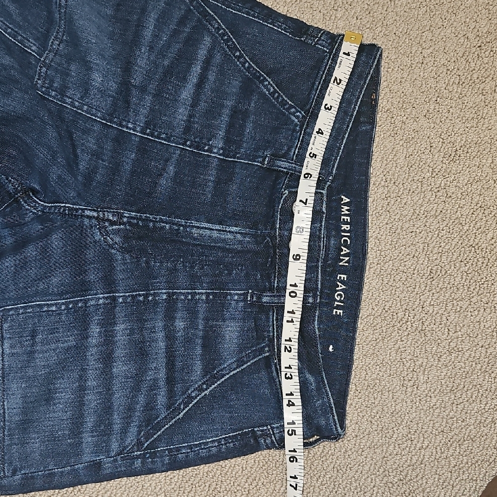 American Eagle Outfitters Relaxed Dark Blue Jeans (0048) - Picture 11 of 11